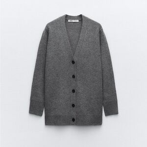 Zara oversized grey cardigan